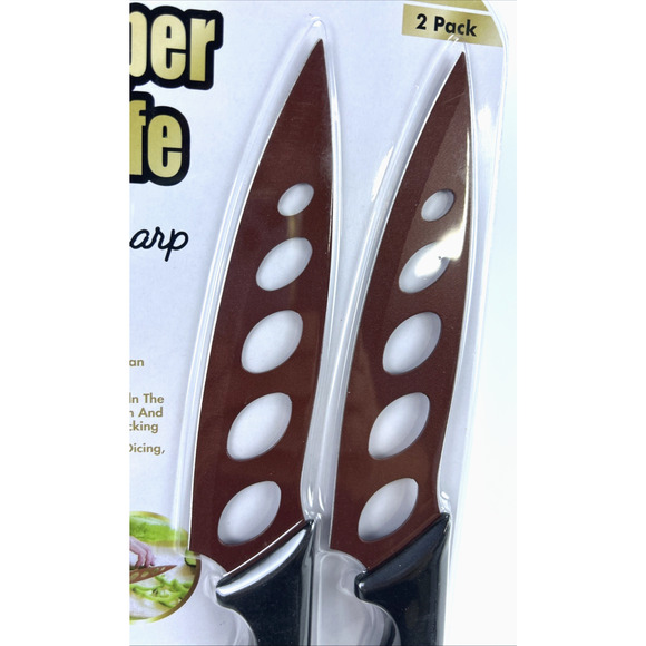 Copper Knife 2 pack, Stainless Steel Copper Coating Stays Sharp Forever by Tenko - Picture 2 of 8